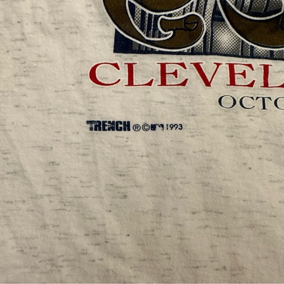 Vintage 1993 Cleveland Indians “The last stand” Trench Ultra t shirt size XL - Picture 3 of 8